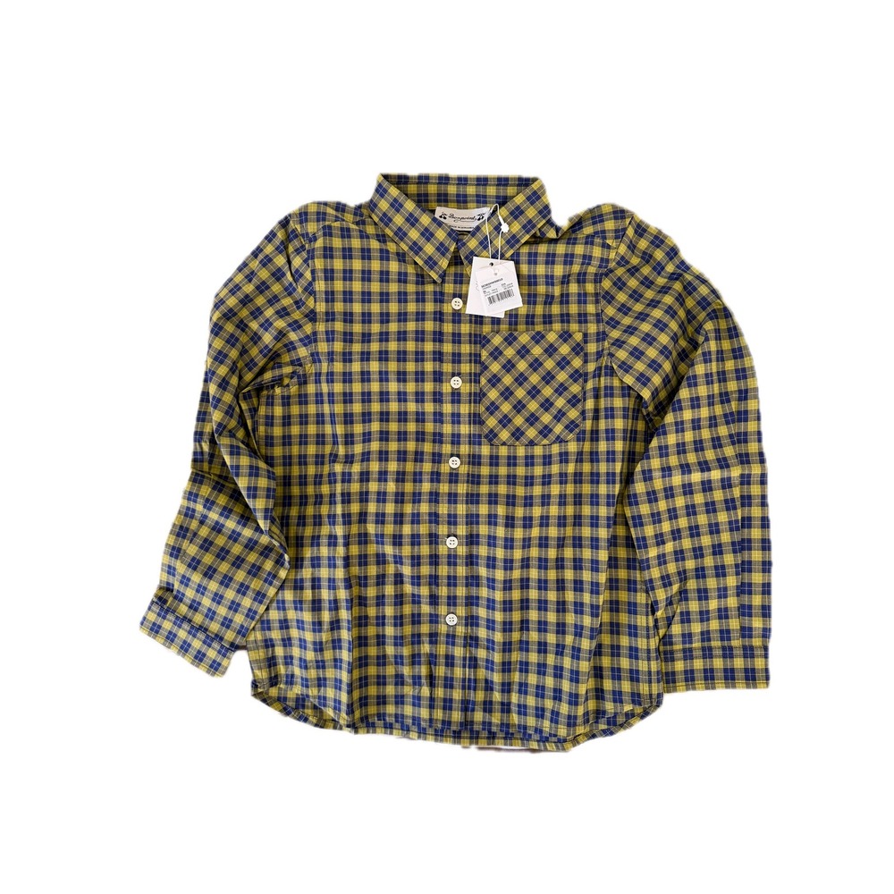 NWT Bonpoint green check in organic cotton